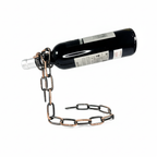 Soporte de vino en cadena flotante metálica tipo bronce