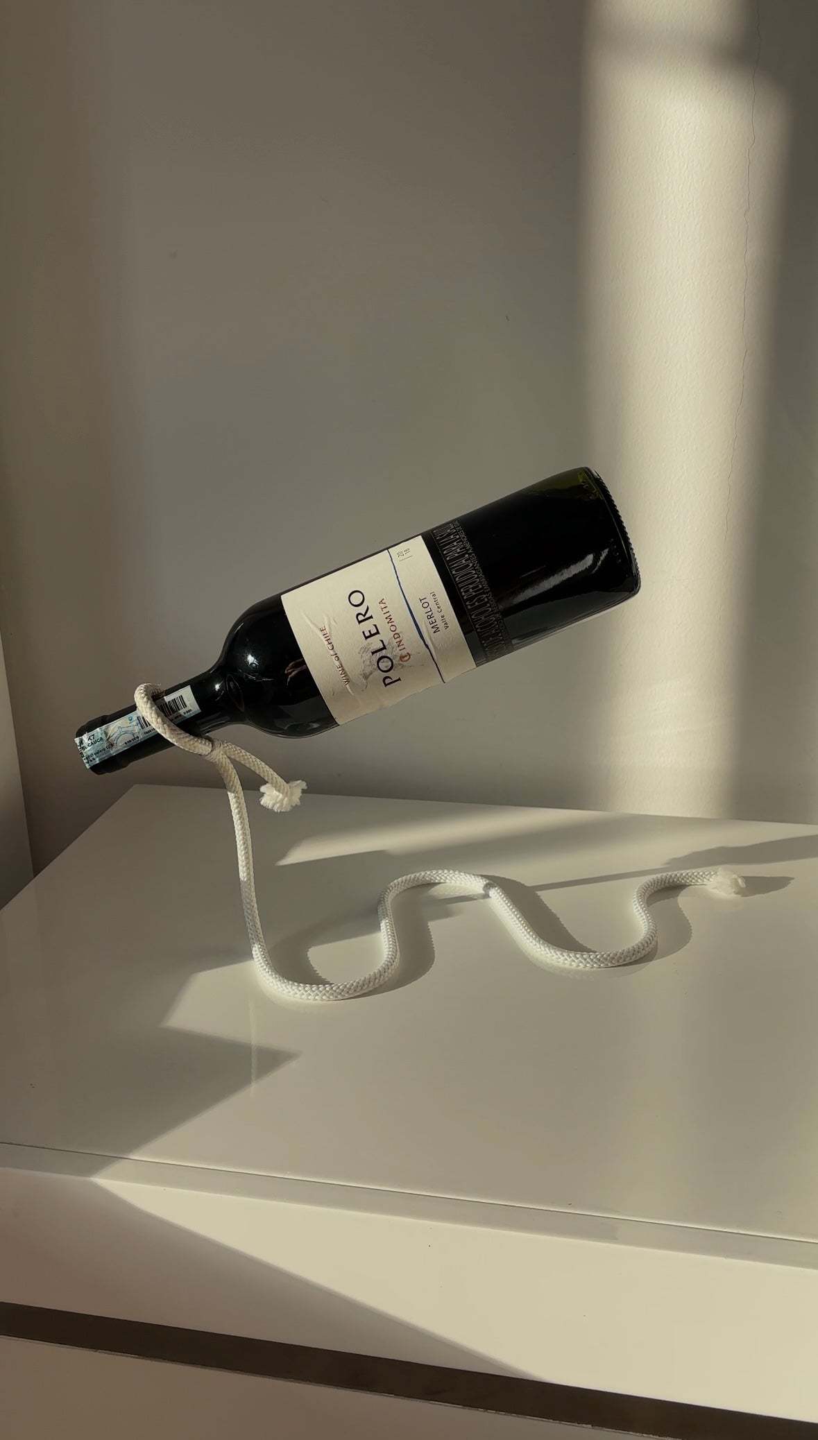 Soporte de vino Metálico tipo cuerda